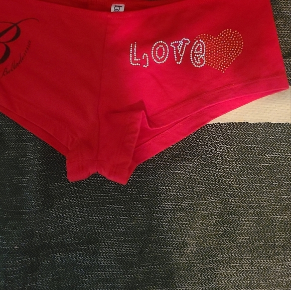 Shades of love booty shorts red sz large - Picture 4 of 4